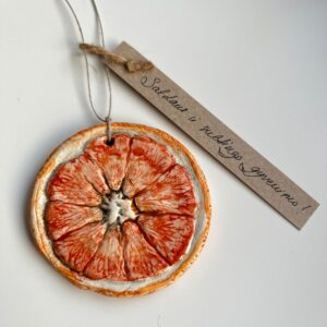 Keramikinis eglutės žaisliukas Apelsinas